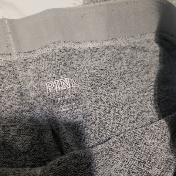 💘 PINK Grey Logo Waistband Pajama Pants - Picture 2 of 2